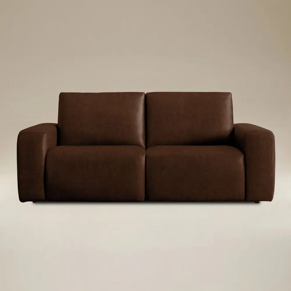 Modern 2-Seater Genuine Leather Sectional Motion Recliner Sofa for Living Room Furniture
