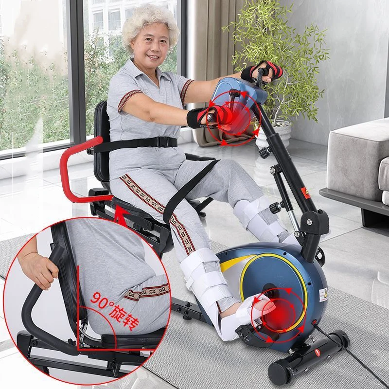 Stroke Hemiplegia Rehabilitation Training Bicycle Luxury Set Magnetic Control Resistance Elderly Muscle Strength Training Device