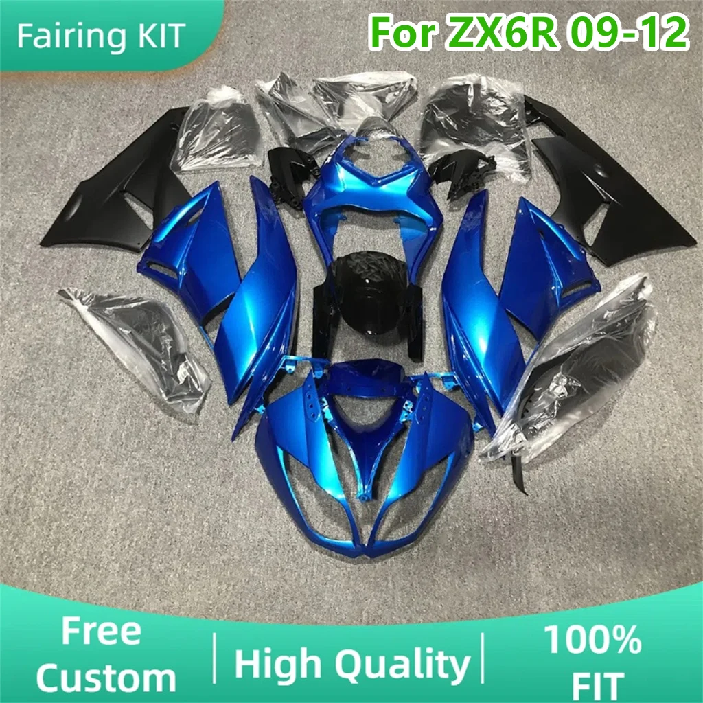 High Grade Motorcycle Fairing Kit ABS Plastic Body for Kawasaki 2009 2010 2011 2012 ZX6R 636 ZX-6R 09 10 11 12 ZX 6R Free Custom