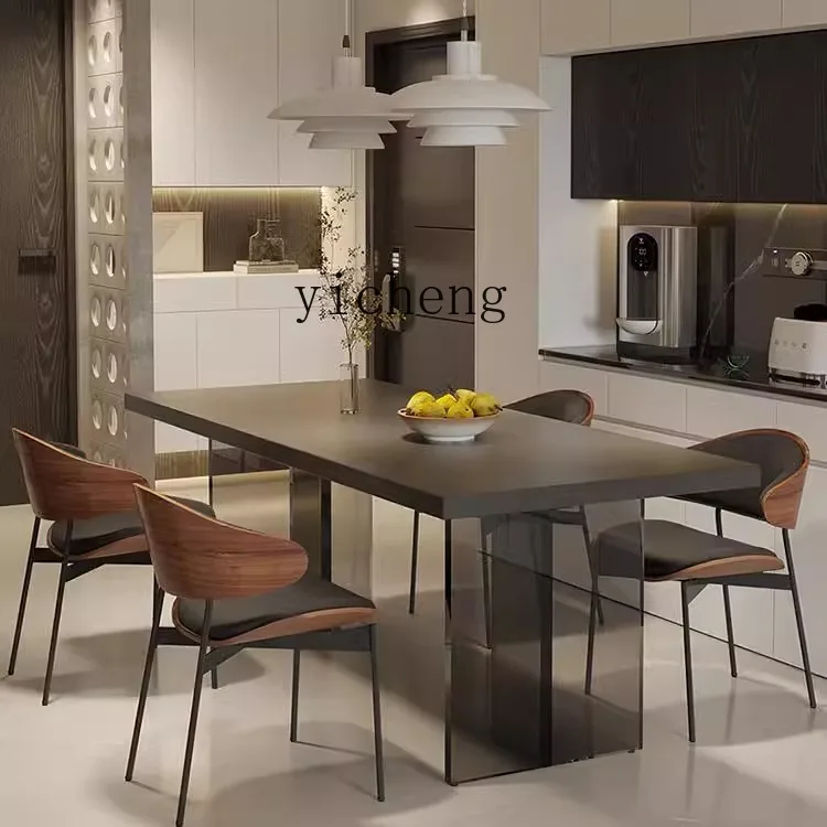 

LX Dining Table for Home Use, Small Apartment Modern Dining Table and Chair Set, Floating Dining Table with Full Support