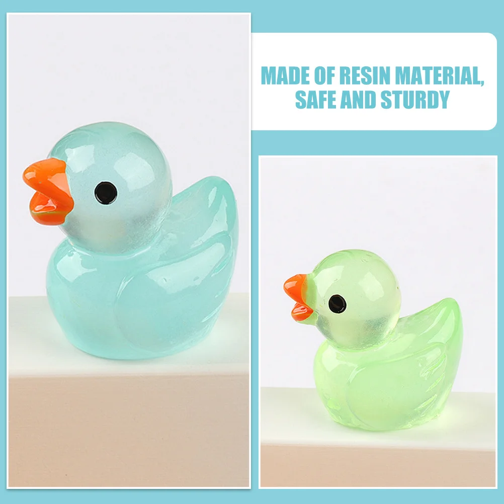 

12Pcs Mini Ducks Resin Decor for Garden Micro Landscape Succulents Potted Plants Tabletop Decoration Craft Ornament Statues