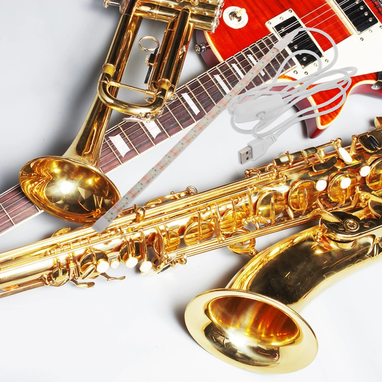 

Musical Instrument Accessories Detection Light Leak for Sax Flute Clarinet Repair Tools Woodwind USB Light Alto Saxophone Suite
