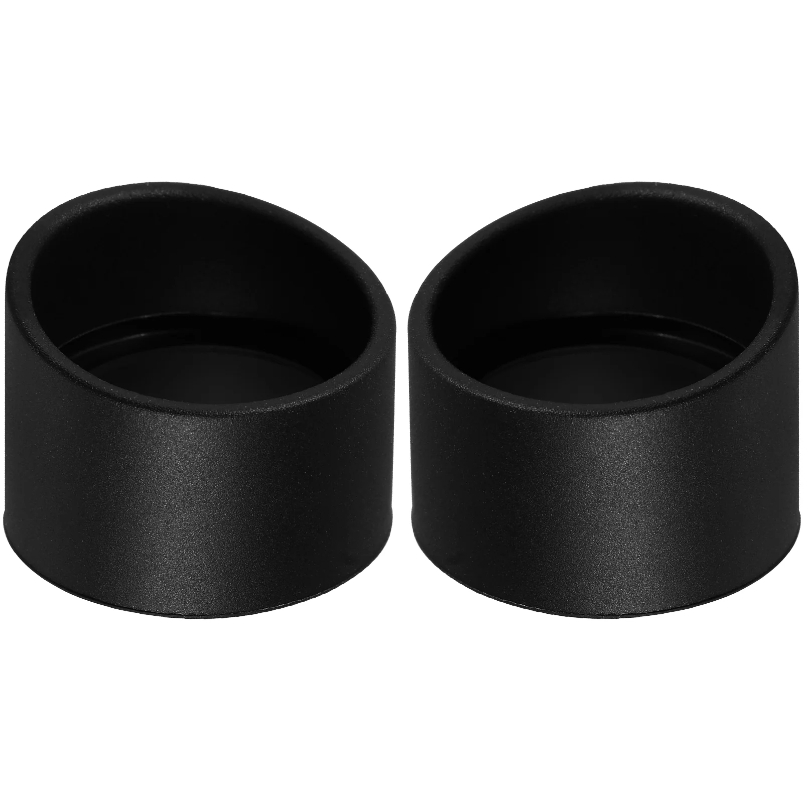 2 Pcs Microscope Glasses Accessories Cylinder Eyepiece Cups Black Shield