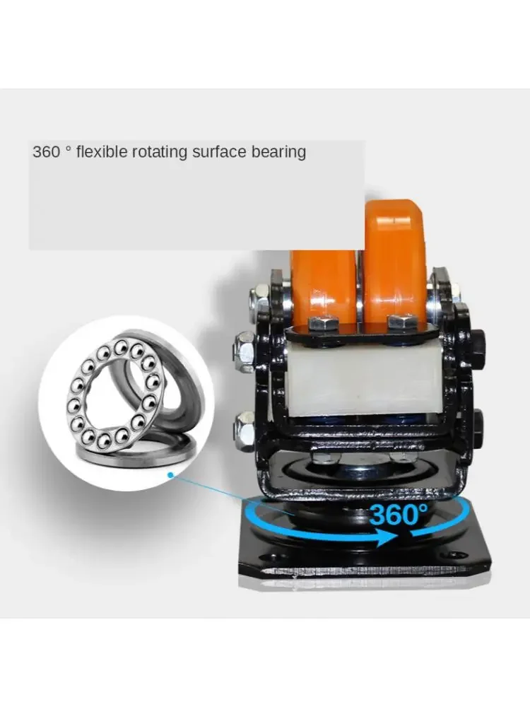 Imagem -05 - Rodízio Silencioso Agv com Mola Peça Rodinha Universal de Poliuretano Pesado