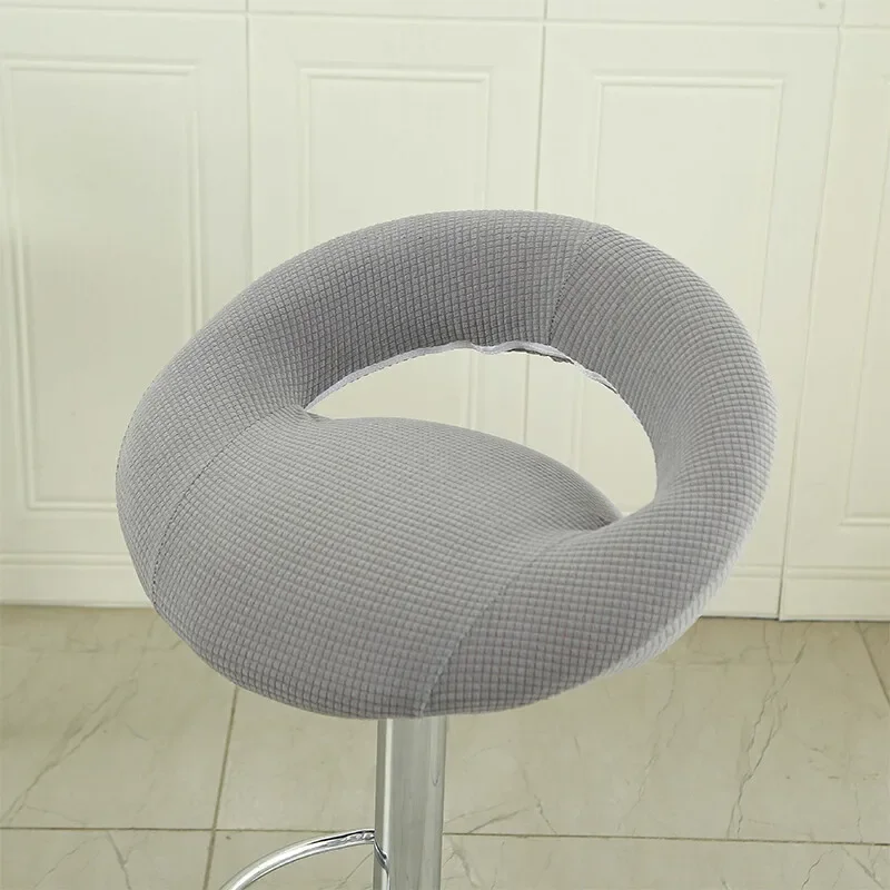 1PC Hollowed-out Chair Cover Semi-circular Elastic High-leg Bar Counter Stool Cover Washable Bar Seat Cover Slipcover Home Decor