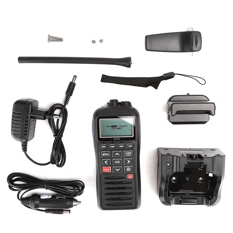 IPX7 مقاوم للماء نظام تحديد المواقع DSC قارب للراديو RS-38M المحمولة الهواة VHF البحرية 2-Way لجهاز الإرسال والاستقبال اللاسلكي المصنعة العائمة Manu