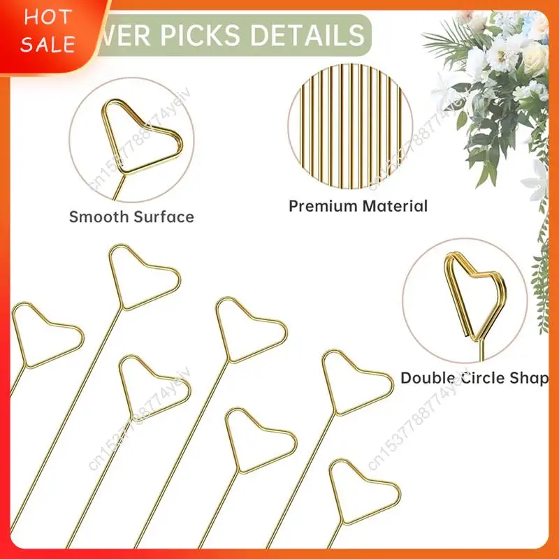 40 peças palhetas de suporte de cartão floral-bastões de suporte de cartão de flor para buquês, peças centrais de casamento, palitos de suporte de foto a62x