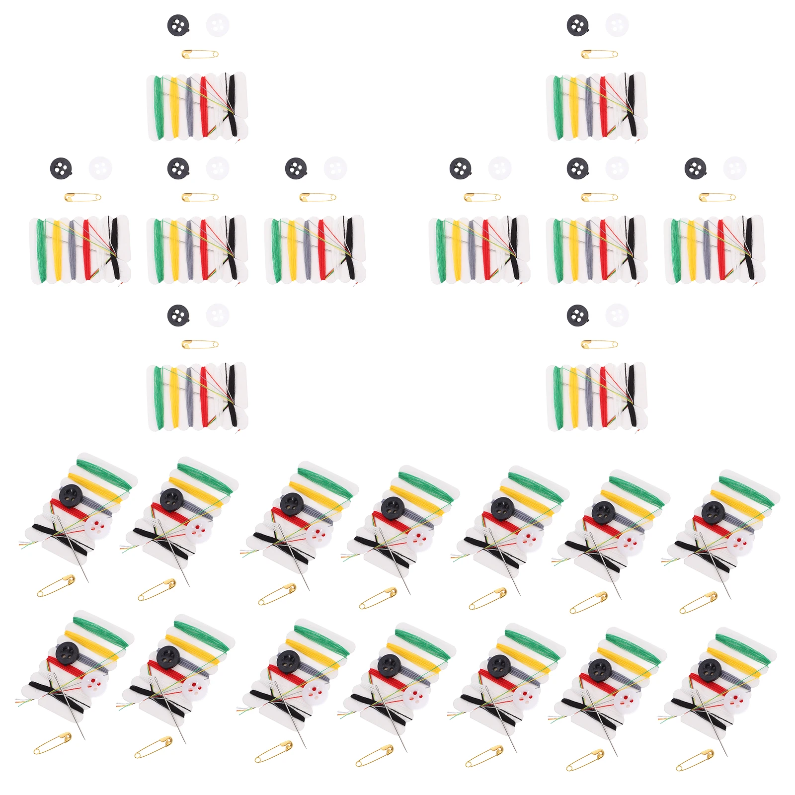 

100Packs Mini Portable Sewing Kit Thread Needle Pins Buttons for Travel Hotel Supplies Home DIY Repair Sewing Thread Kit