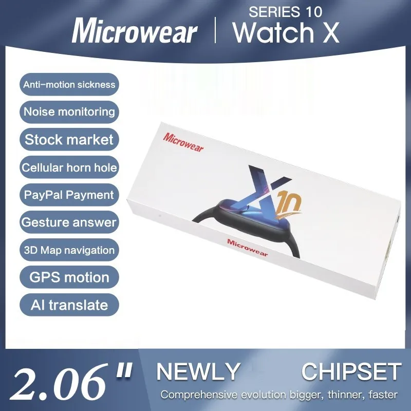 S10 Series 10 Smartwatch Microwear BT Calling 2.06 Inch 48mm Big Size Series10 S IWO 10 Smart Watch