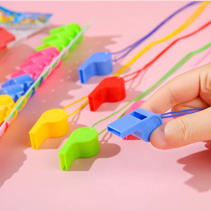 Sporting Goods Plastic Whistle Colorful Cheer Referee Whistle Fan Cheerleading Referee Whistles Outdoor Survival Tools
