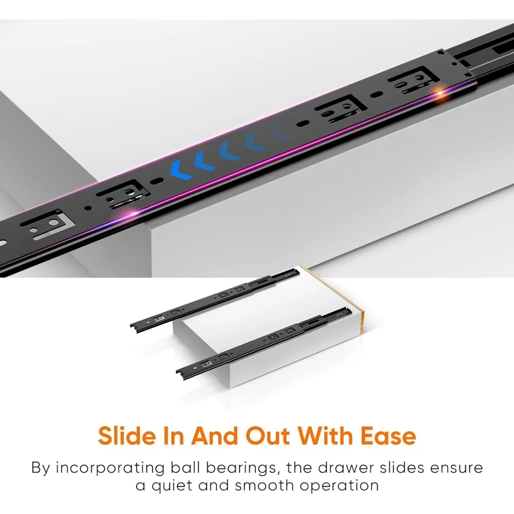 Pull Out Drawer for Cabinet,Metal Slide Out Shelf Fixed w/ Adhesive Nano Film,2 PCS Multi-Purpose Cabinet Organizer for Kitchen