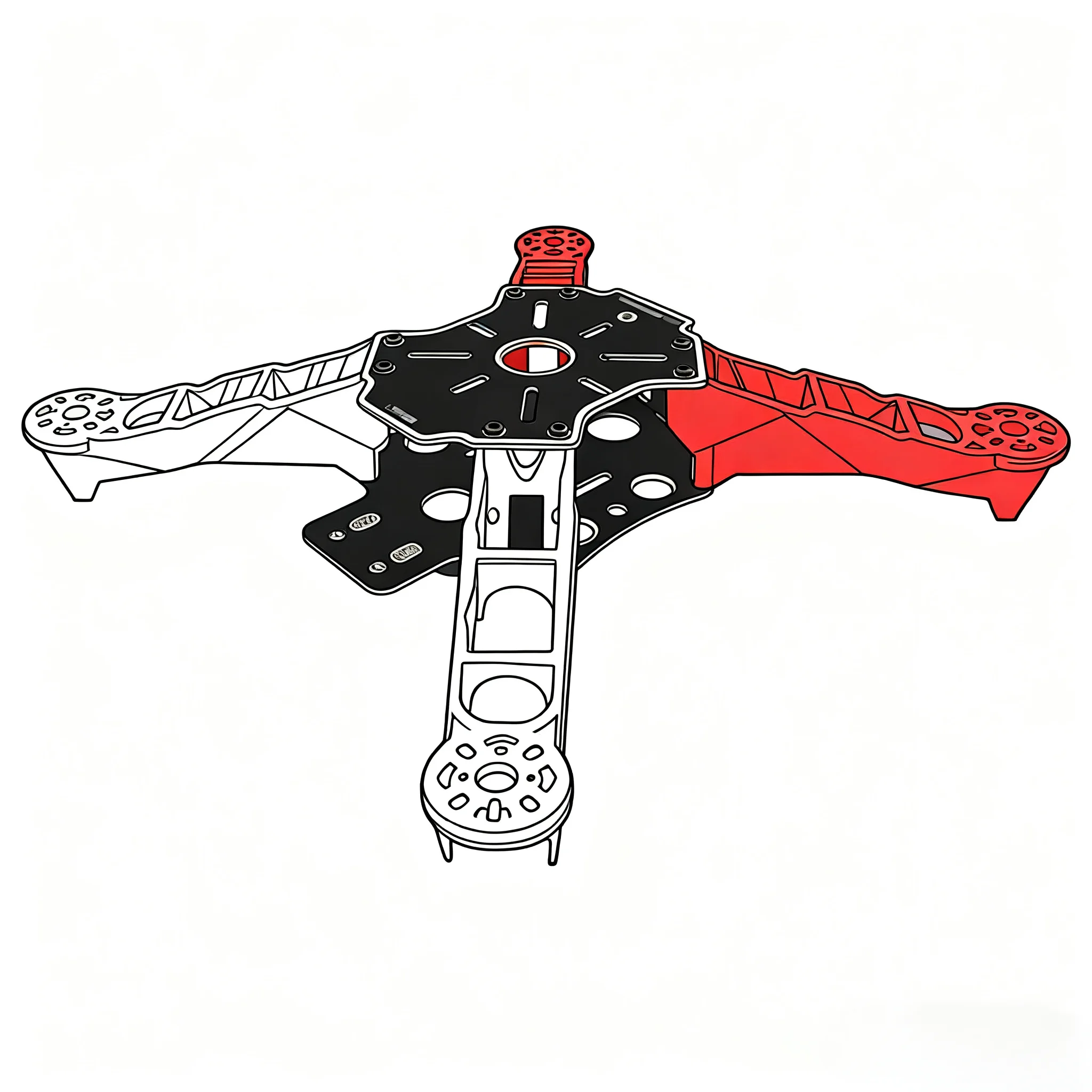 

Angeltoy Q250 Frame Kit Pixracer R15 Контроллер полета Ardupilot Quadcopter BLHELI 20A ESC 2204kv Двигатель