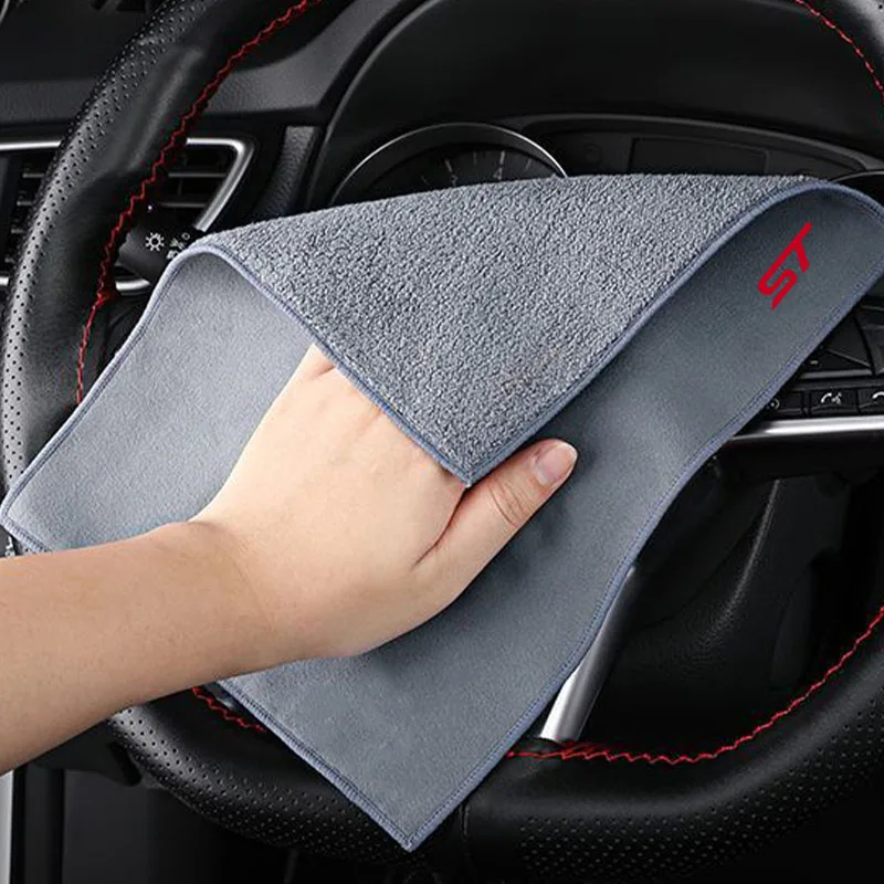 Microfiber Towel Car Drying Towel Auto Plush Wash Towel Car Cleaning For Ford ST STLine Focus x 2 3 Kuga FIESTA MONDEO