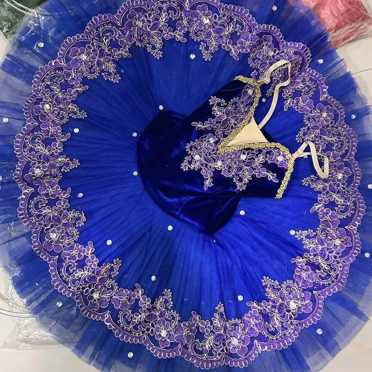 

Skirt Swan Lake Ballet Dress Children's Performance Costume Kids Belly Clothing Stage Professional Tutu Purple Ballet Dance Tutu