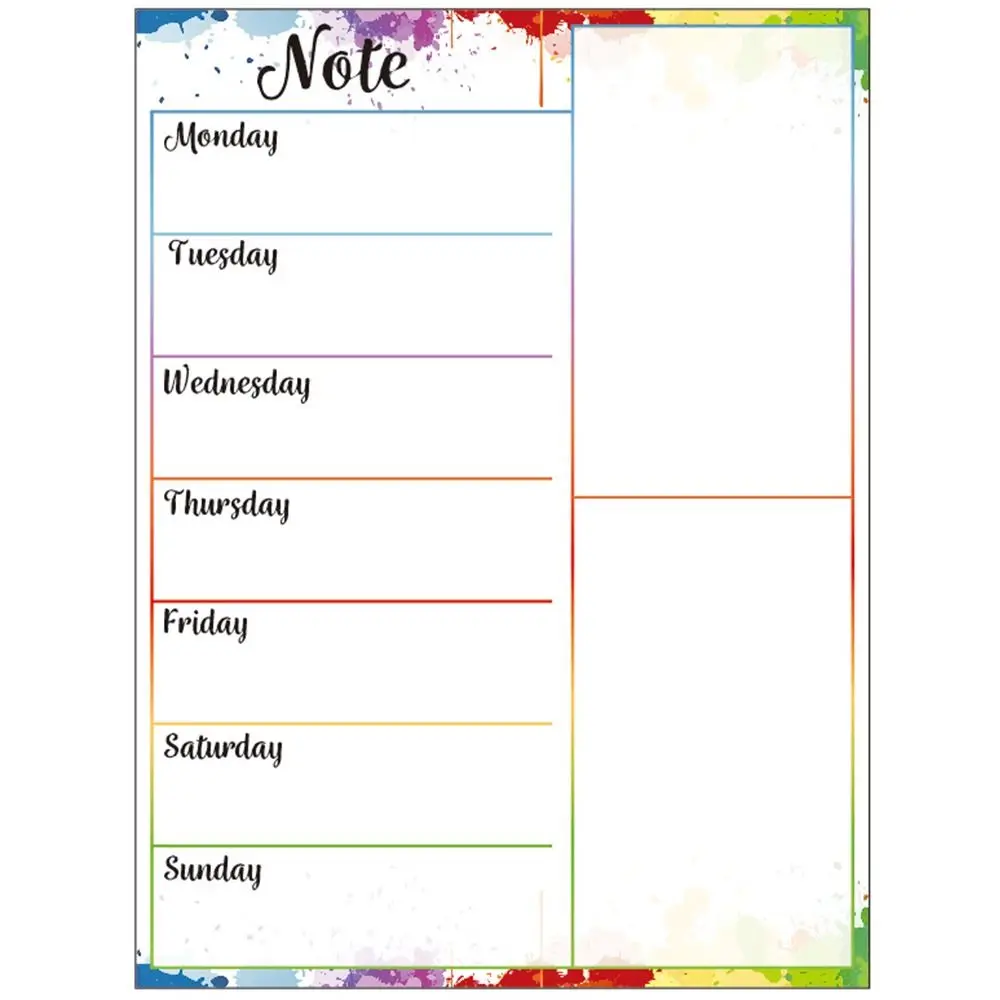 Plan Notepad Memo Magnetic Sticker Grocery List TO DO LIST Magnetic Fridge Stickers Whiteboard Work Plan Week Planner Kitchen