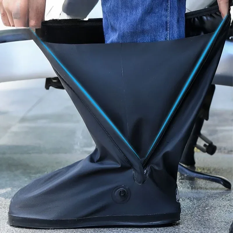 Obrázek 4: Vodotěsný bota kryty muži & ženy - zahuštěný protiskluzový high-top odolný proti dešti outdoorové bota chrániče 1 pár vodotěsný bota zakrýt