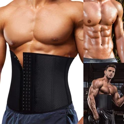 Sweat Waist Trainer for Men Weight Loss Girdle Body Shaper Upgraded Waist Cincher Shapewear with Steel Bones Extender Fat Burn