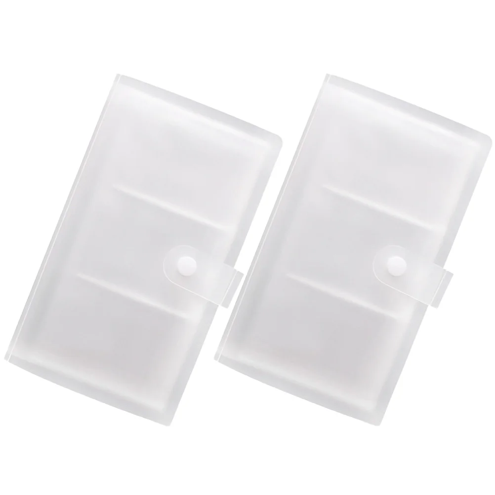 

2 Pcs Card Holder Booklet Photo Albums Mini Greeting Album Transparent Scrapbook 240 Slots Storage For Tickets Postcards