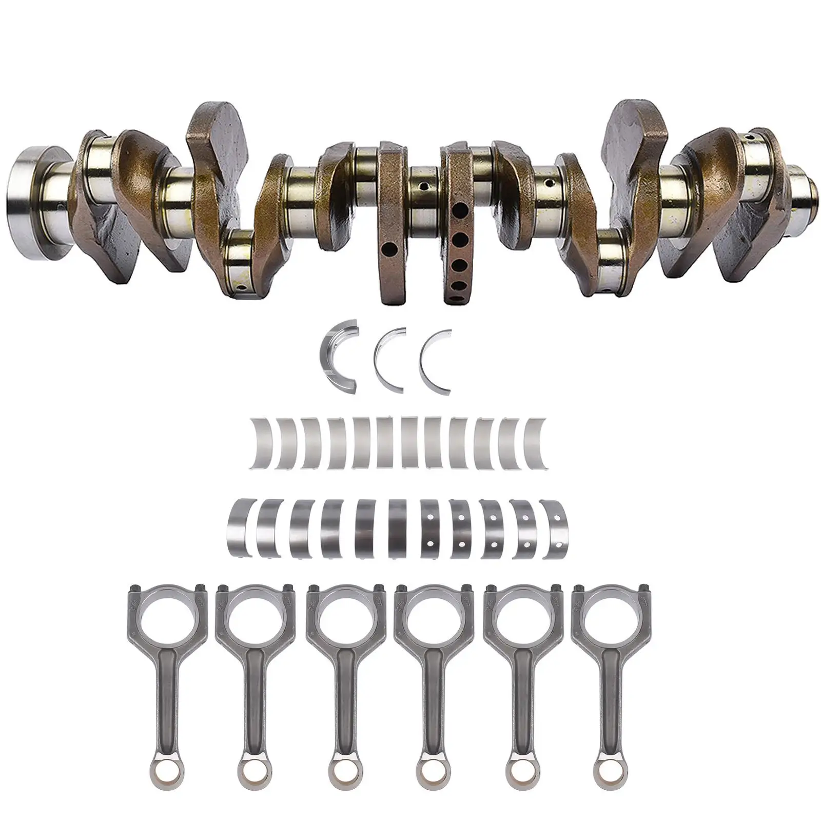 AP03 Engine Crankshaft & Con Rods & Bearings Set for BMW BMW 135i 335i 435i 535i 640i 740i X1 X3 X4 X5 X6 N55B30 3.0L