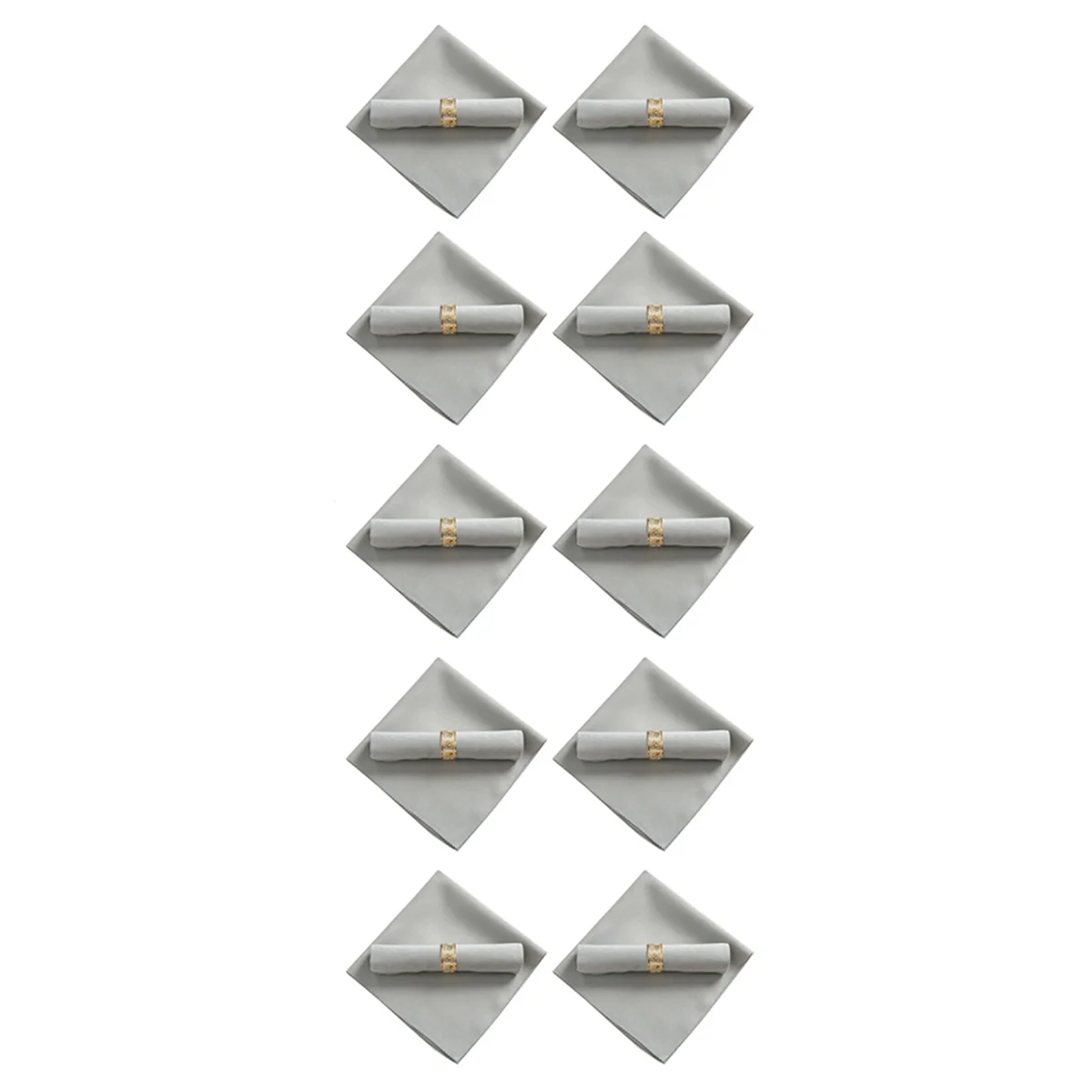 RALCA-20Pcs 48X48cm مناديل قماش بوليستر لمطعم الزفاف وحفلات العشاء، فضي رمادي #3