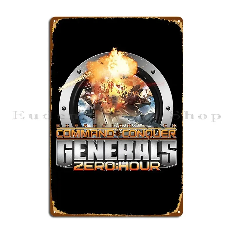 Command And Conquer Generals Zero Hour Metal Plaque Wall Designer Wall Decor Club Bar Club Tin Sign Poster