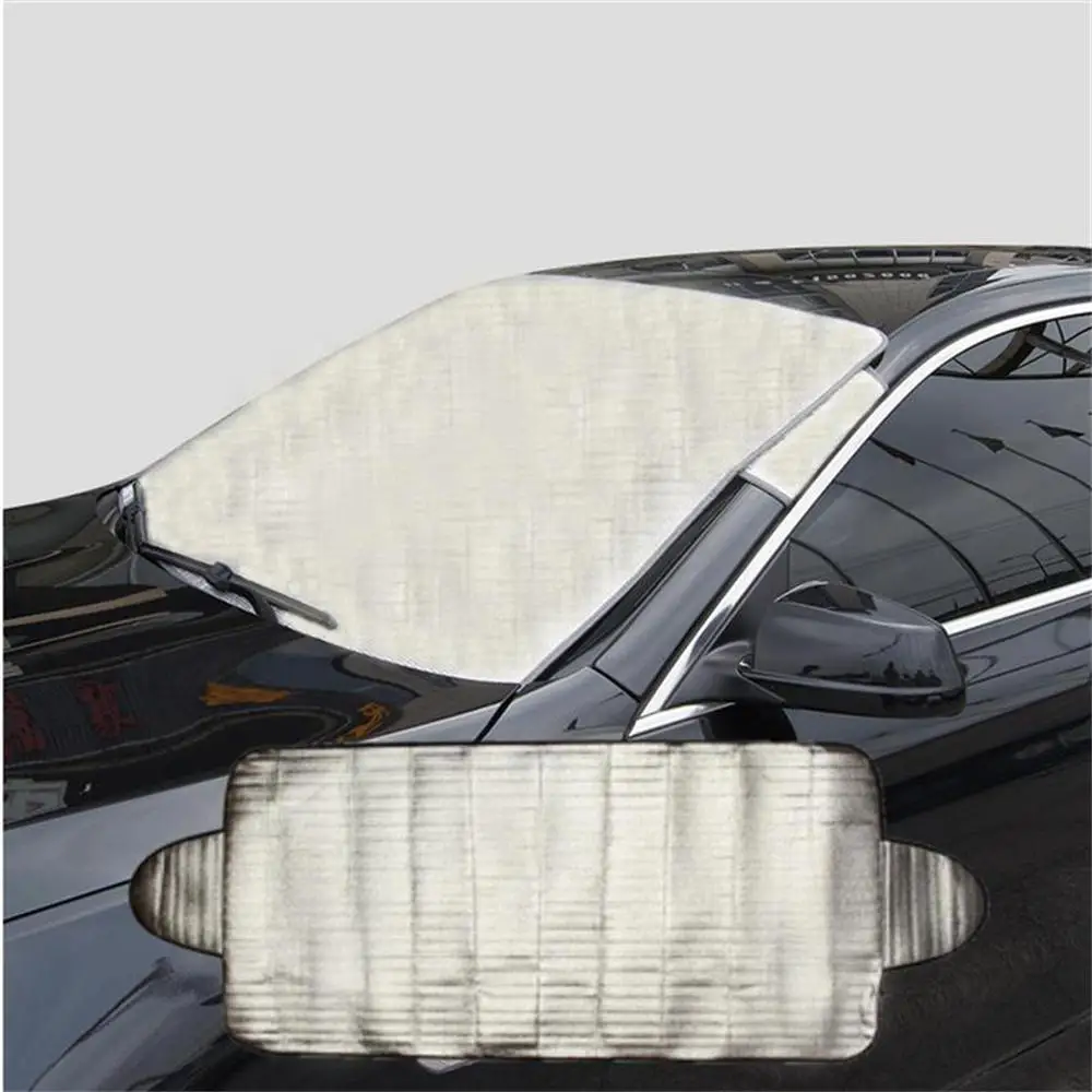 150cm X 70cm Universal Car Front Windshield Cover Auto Sunshade Snow Ice Protection Cover Winter Summer Windshield Shield