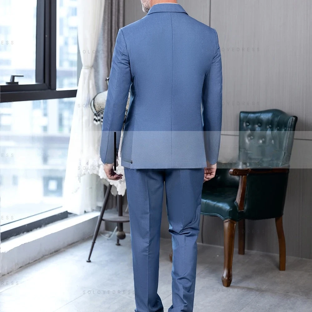 Costumes pour hommes à simple boutonnage avec col montant 2 pièces smoking de mariage coupe ajustée pour hommes costume sur mesure de mariage formel pour garçons d'honneur