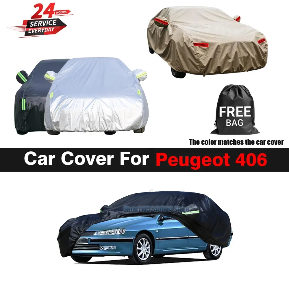For Peugeot 406 Sedan Wagon Coupe All Weather Car Cover Auto Outdoor Indoor Anti UV Sun Shade Rain Snow Dust Resistant