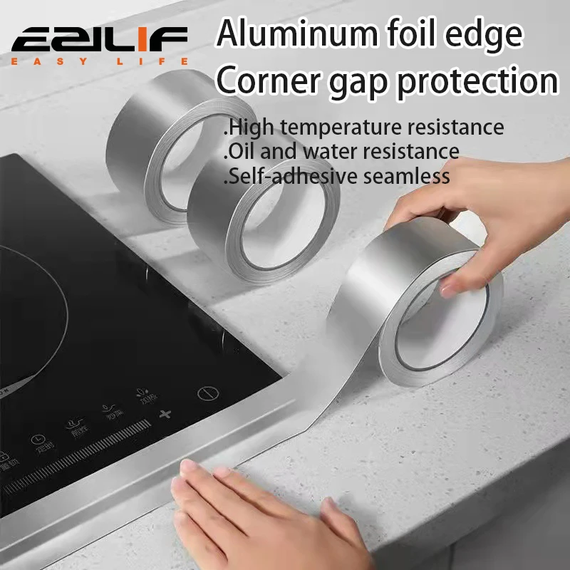 Aluminum foil tape, heat-resistant, kitchen oil resistant, easy to wipe, waterproof adhesive, stove gap anti mold adhesive