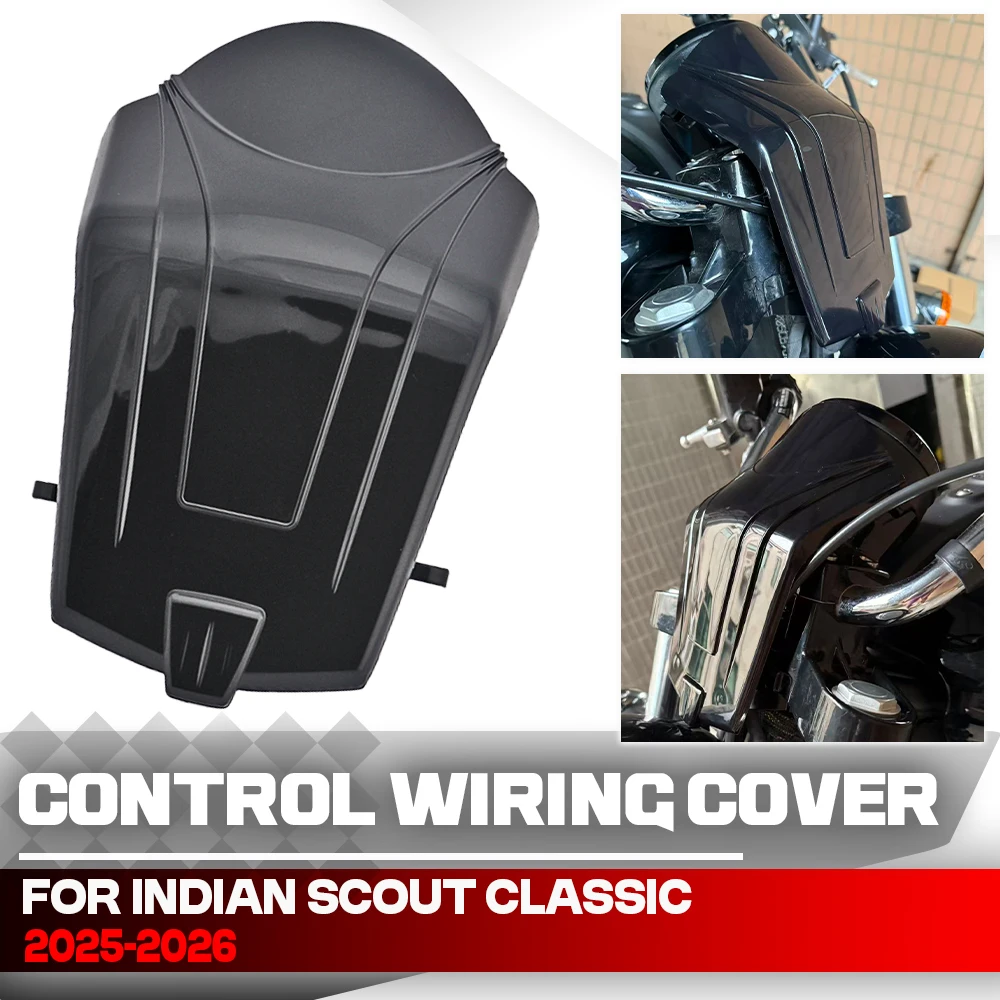 For INDIAN Scout Classic 2025 2026 Cockpit Fairing Triple Tree Control Wiring Cover Front Cowling Conversion Windshield Parts
