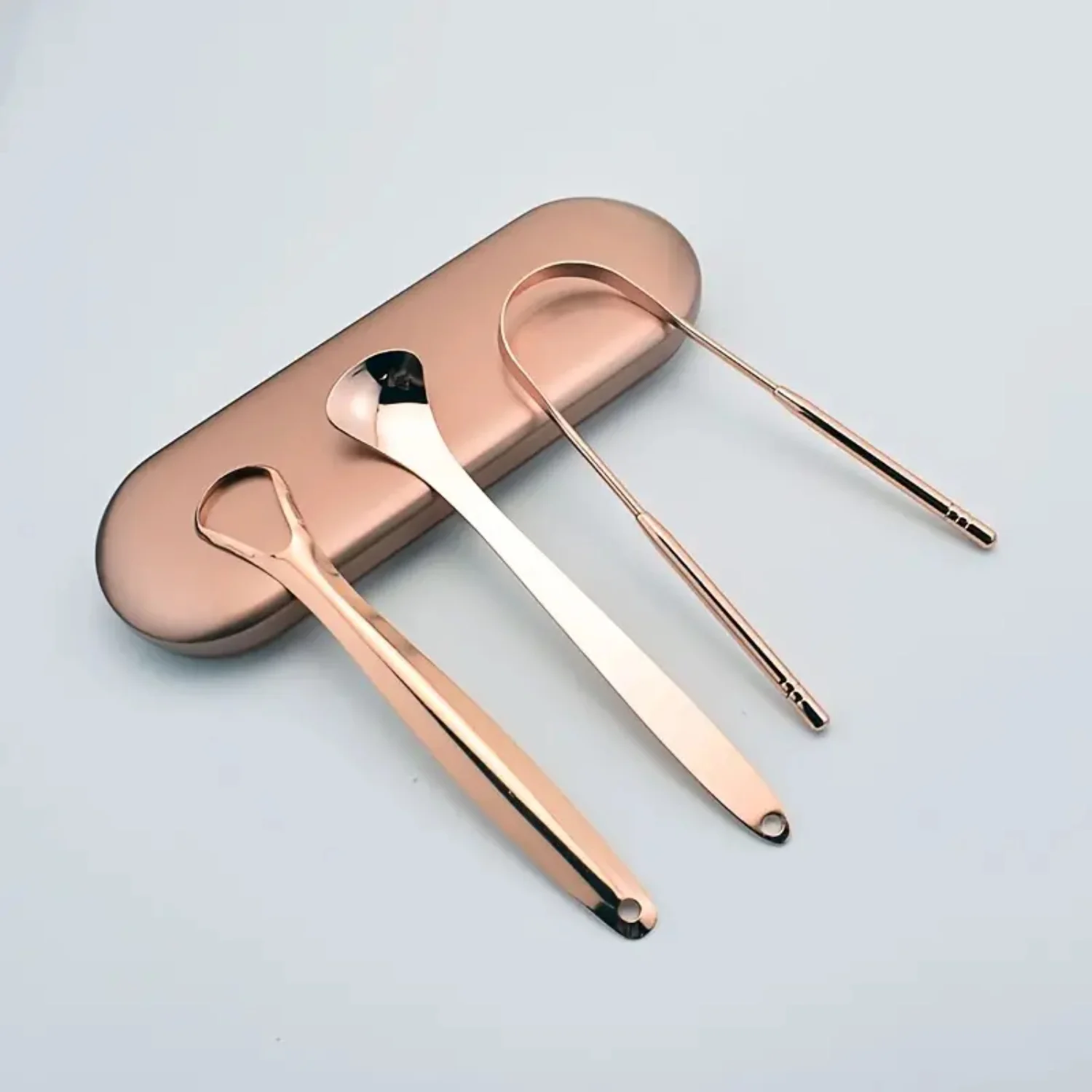 Stainless Steel Tongue Cleaner Scraper Set - Dental Tools for Teeth Care & Oral Hygiene