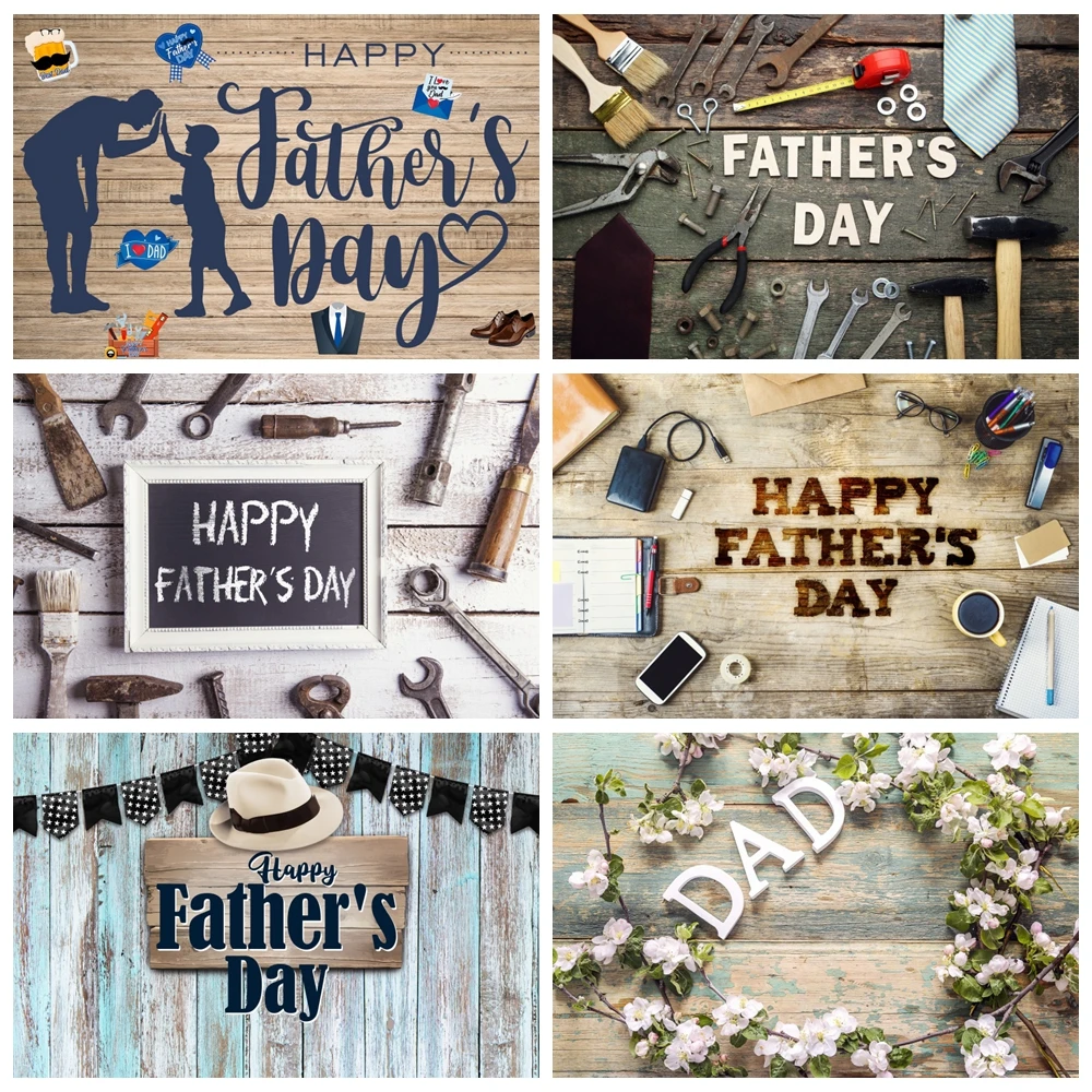 

Father's Day Photography Backdrop Father's Day I Iove Dad Decoration Background Happy Father's Day Party Decor Banner