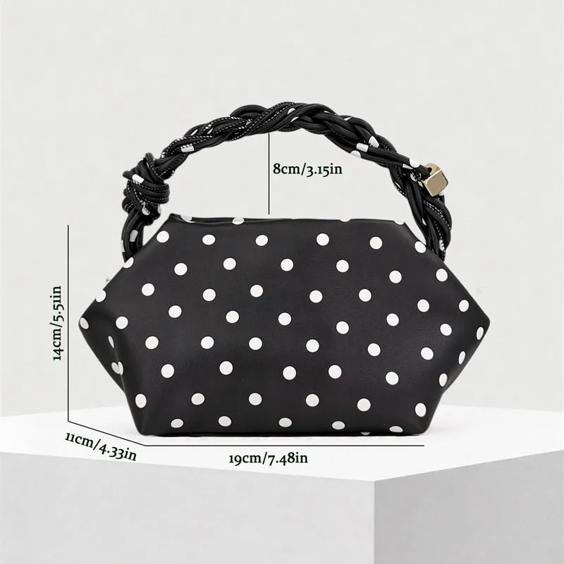 New Hexagonal Woven Moon Shoulder Bag for Women, Ladies Fashion Hexagonal Woven Tote Bags Premium Texture Trendy Casual Pur Bag