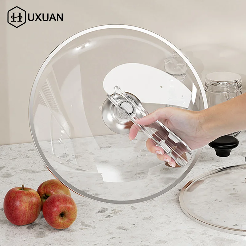 

Cookware Handgrip Parts Pot Lid Handle Universal Transparent Glass Pan Lid Tops Glass Lib Cover For Kitchen Saucepan Cookware