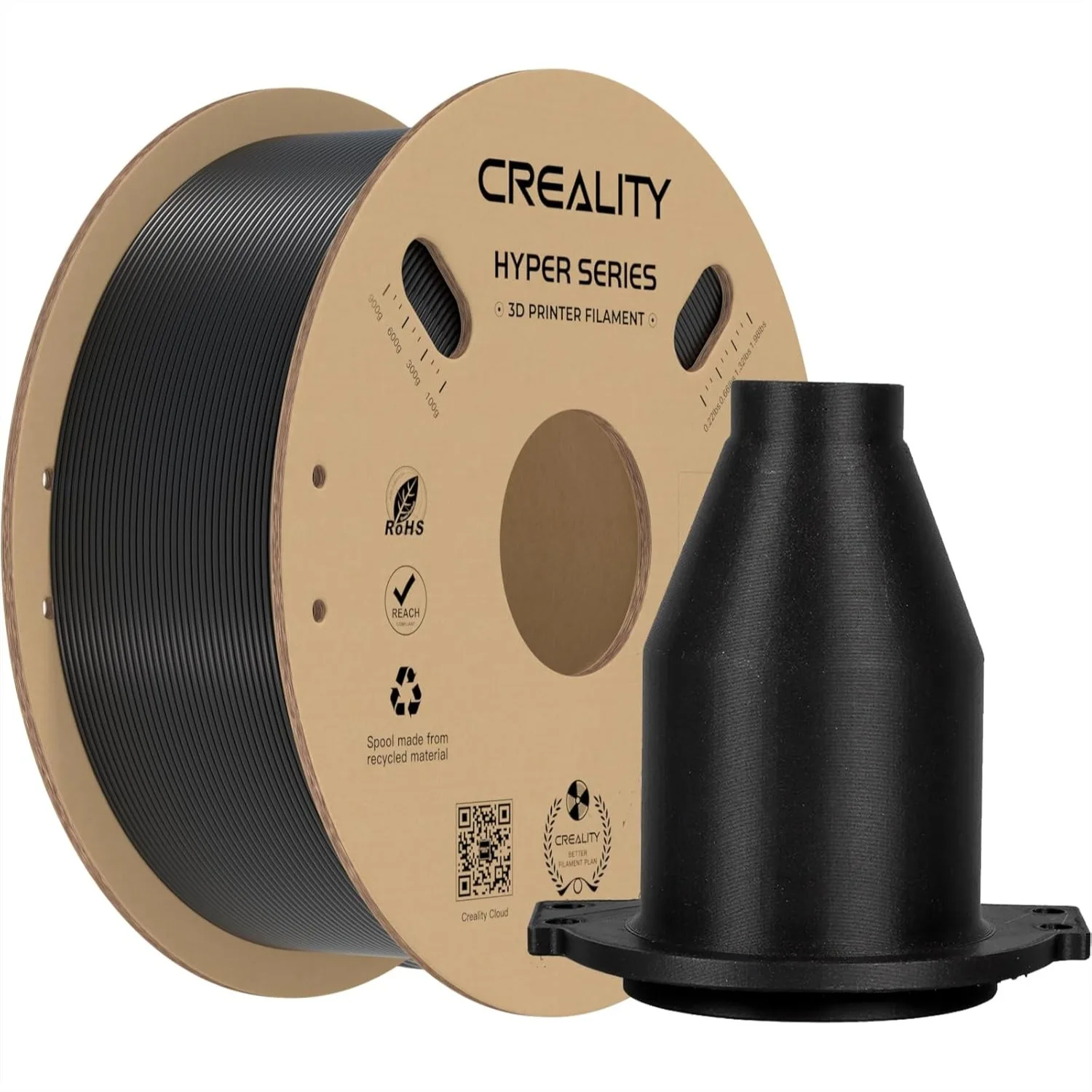 

High-Speed ABS Filament 1.75mm, High Temperature Resistant, High Impact Strength, Stable Printing, +/- 0.05mm Accuracy, Black