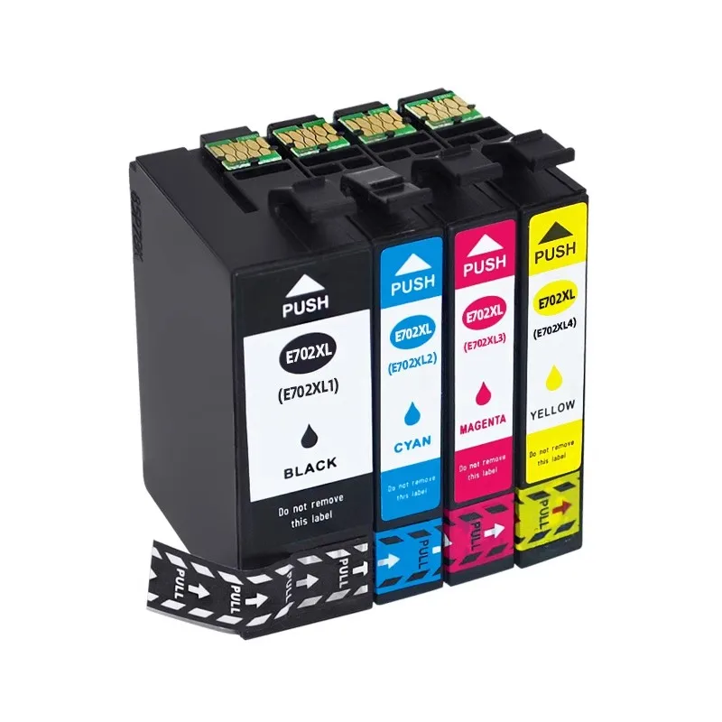 4 Packs 702XL 702 T702 T702XL Ink Cartridge Replacement use for Epson Workforce Pro WF-3720 WF-3725 WF-3730 WF-3733 DWF printer