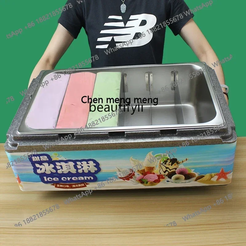 D178 NEW y Outdoor EPP high-density foam incubator canteen serving number plate refrigerated food commercial stall ice cream box