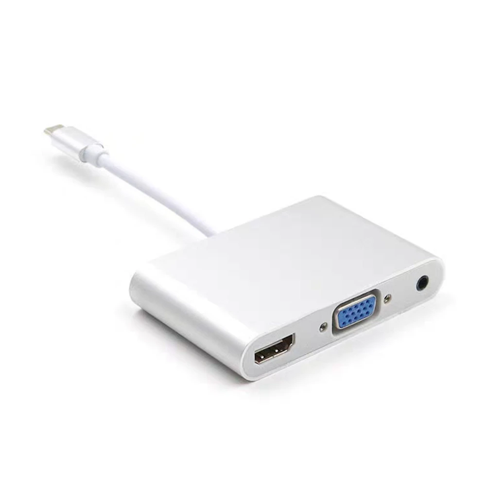 

USB3.1type-c to VGA+HDMI+3.5mm audio interface conversion line converter