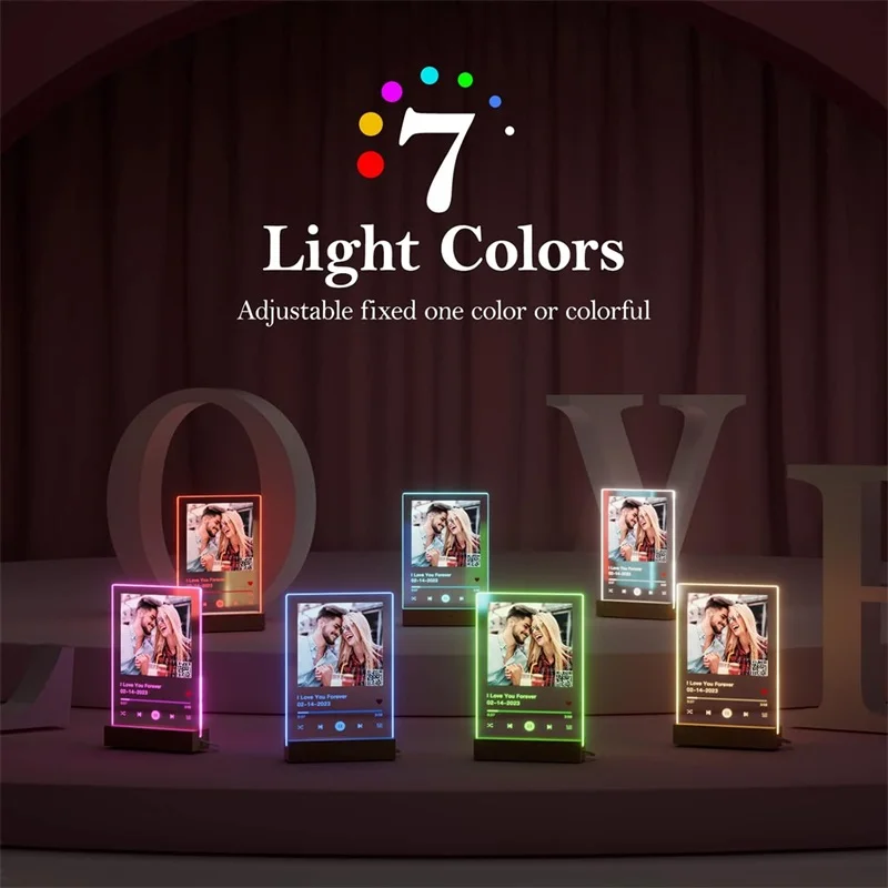 لوحة سبوتيفي هدايا صور مخصصة لوحة أغنية أكريليك مع صورة هدايا شخصية للزوجين هدايا عيد الحب المخصصة #6