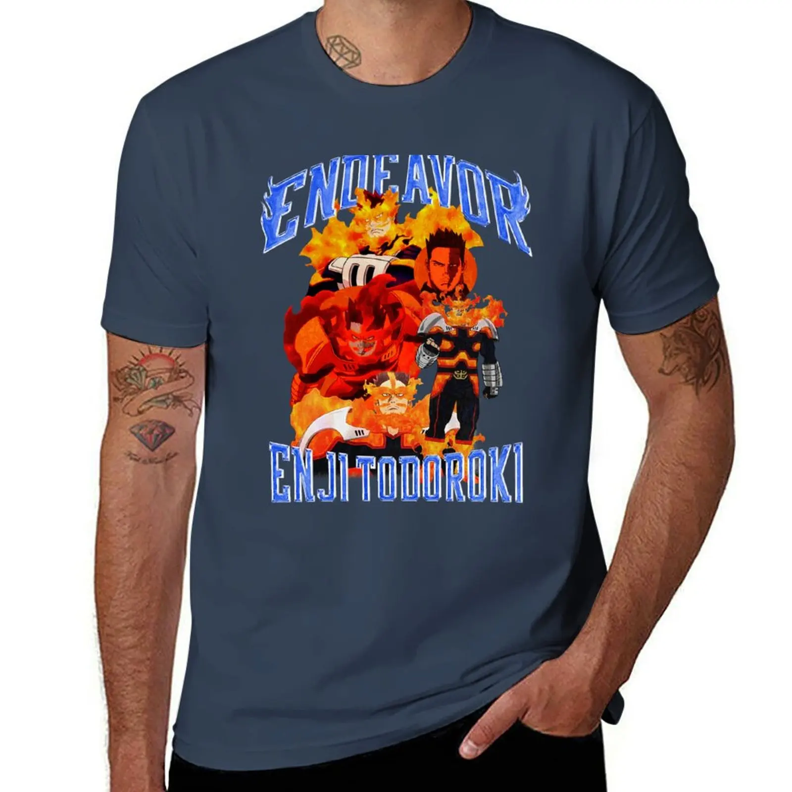 

Endeavor - Enji Todoroki T-Shirt Active Sports Short Sleeve Cotton Shirt
