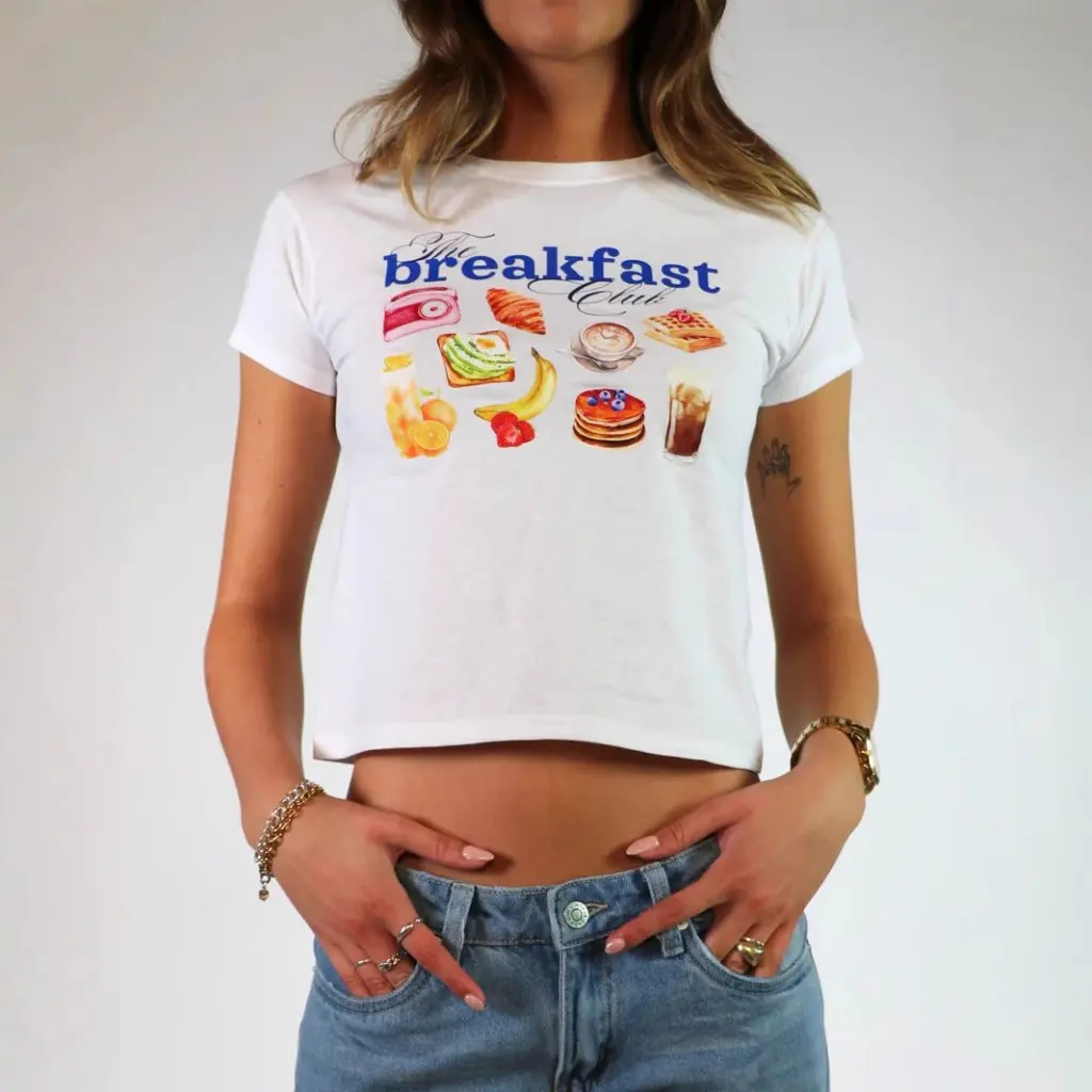 

Spring New Women's Printed T-Shirt Simple Style Short Sleeve Top European American Trend Hot Selling by