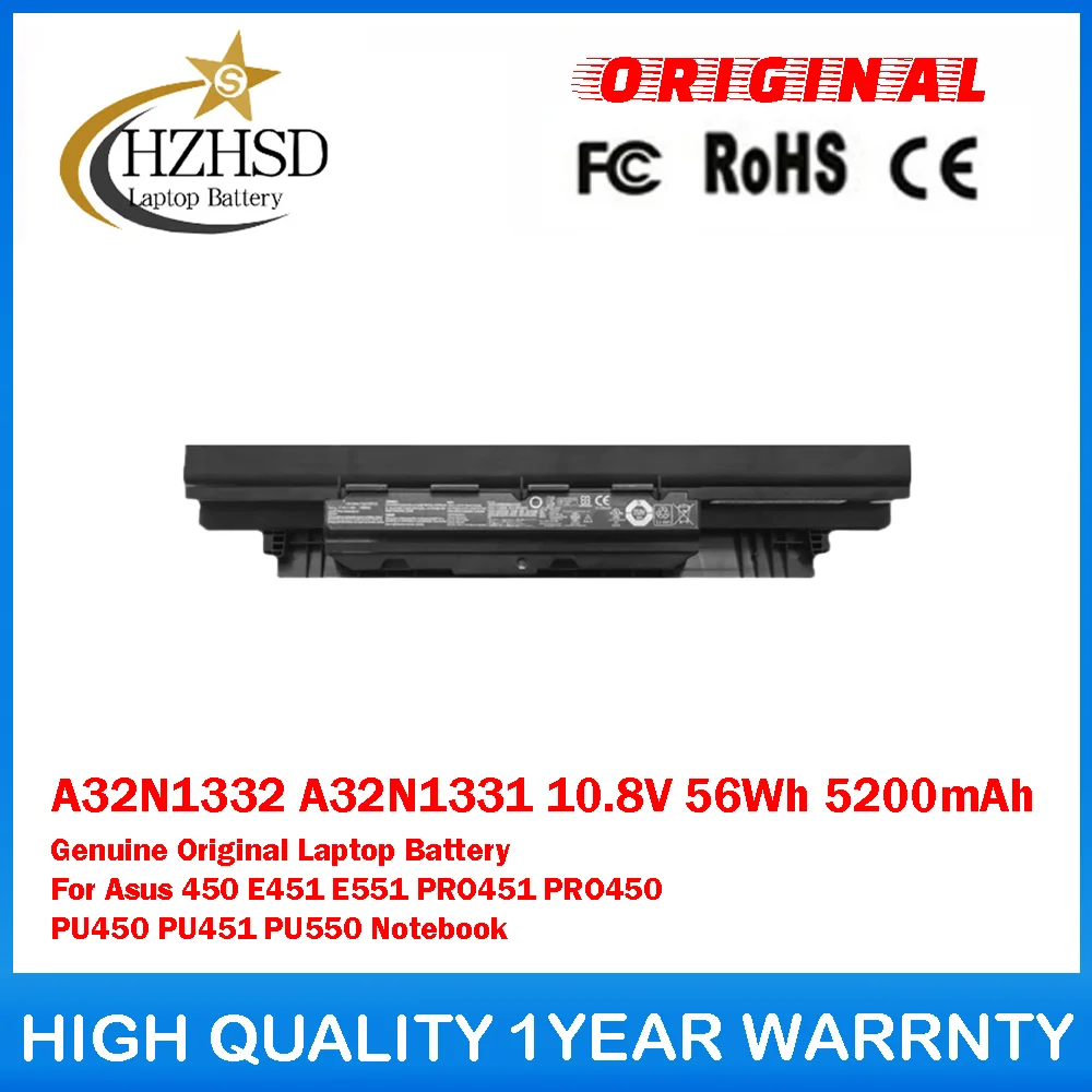 A32N1332 A32N1331 10.8V 56Wh 5200mAh Genuine Original Laptop Battery For Asus E451 E551 PRO451 PRO450 PU450 PU451 PU550 Notebook