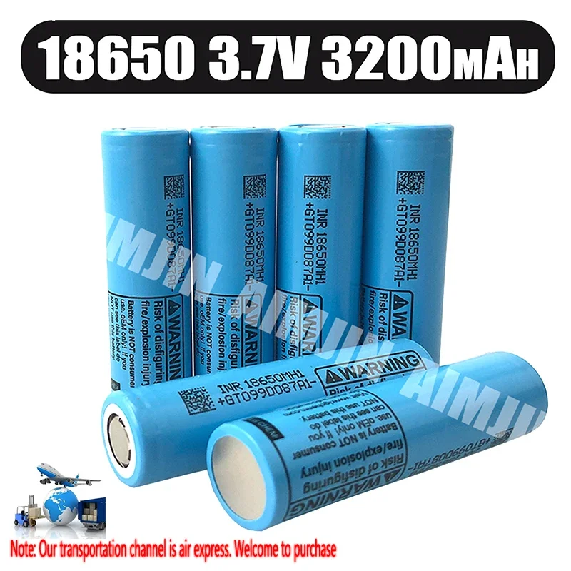 Batería recargable de iones de litio para drones, herramientas eléctricas y linternas, 10A, 3,7 V,18650, MH1, 3200mAh