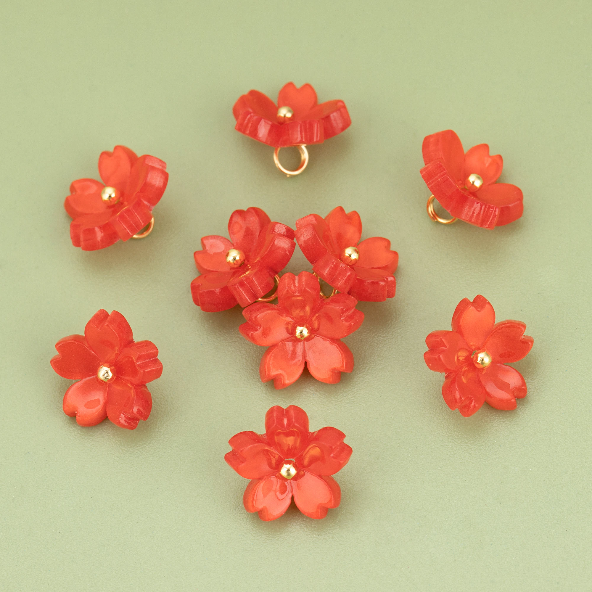 YEGUI,20pcs/lot,MG48,jewelry accessories,acrylic flower,18k gold plated,hand made,charms,jewelry making,diy pendants view 5