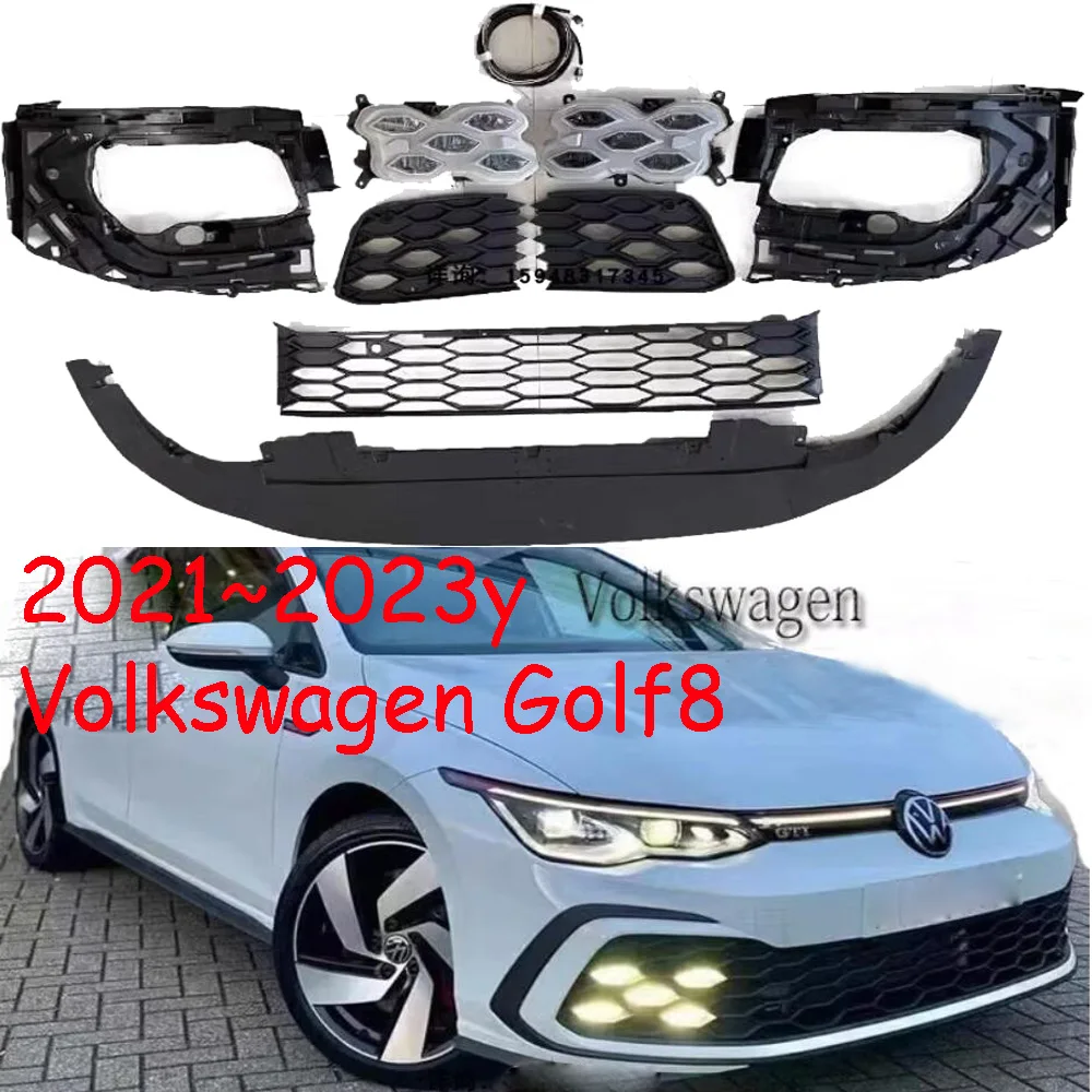 car bumper headlight for Volkswagen Golf8 daytime light 2021~2023y DRL car accessories LED headlamp for VW Golf8 fog light