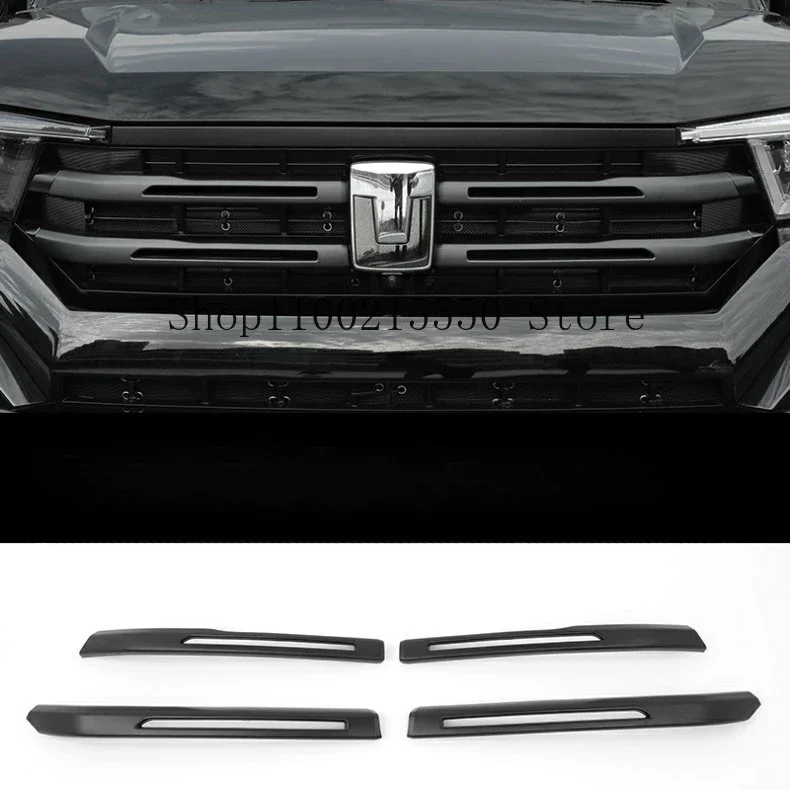 For Great Wall GWM Tank 400 3D ABS Sticker Car Front Emblem Badge Decals Black Badge Logo Emblem Cover Car-Styling