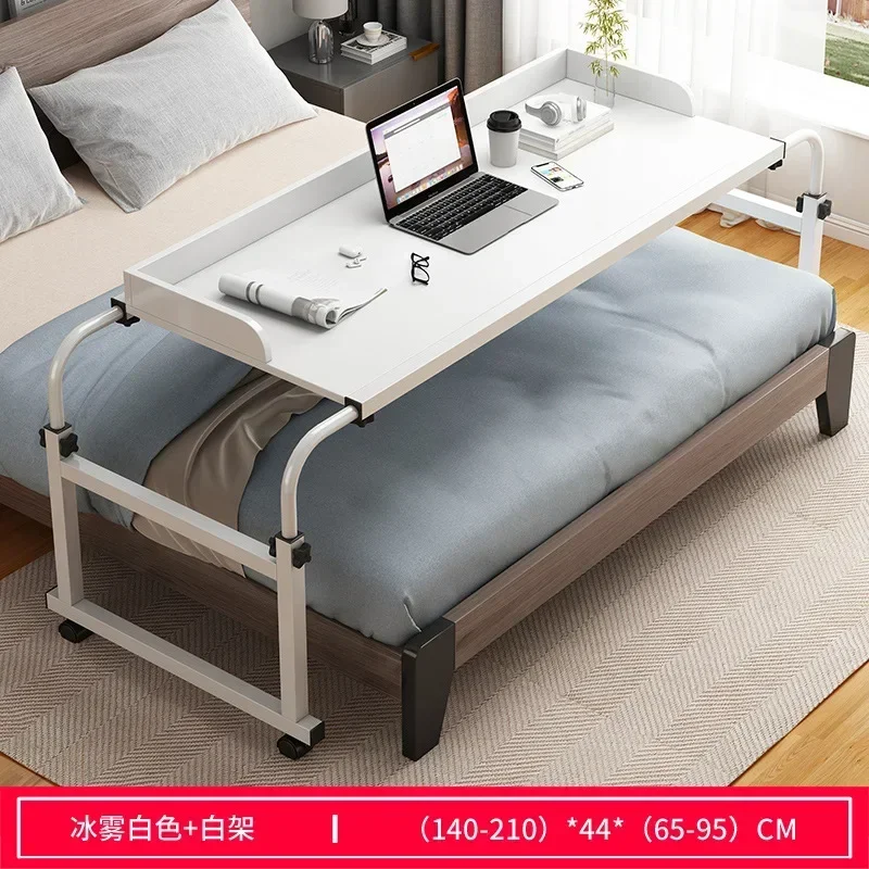 

-Length& Height Adjustable Rolling Table Computer Desk Home Office Writing Desk Notebook Table Top Desk Sofa Bed Across The Bed