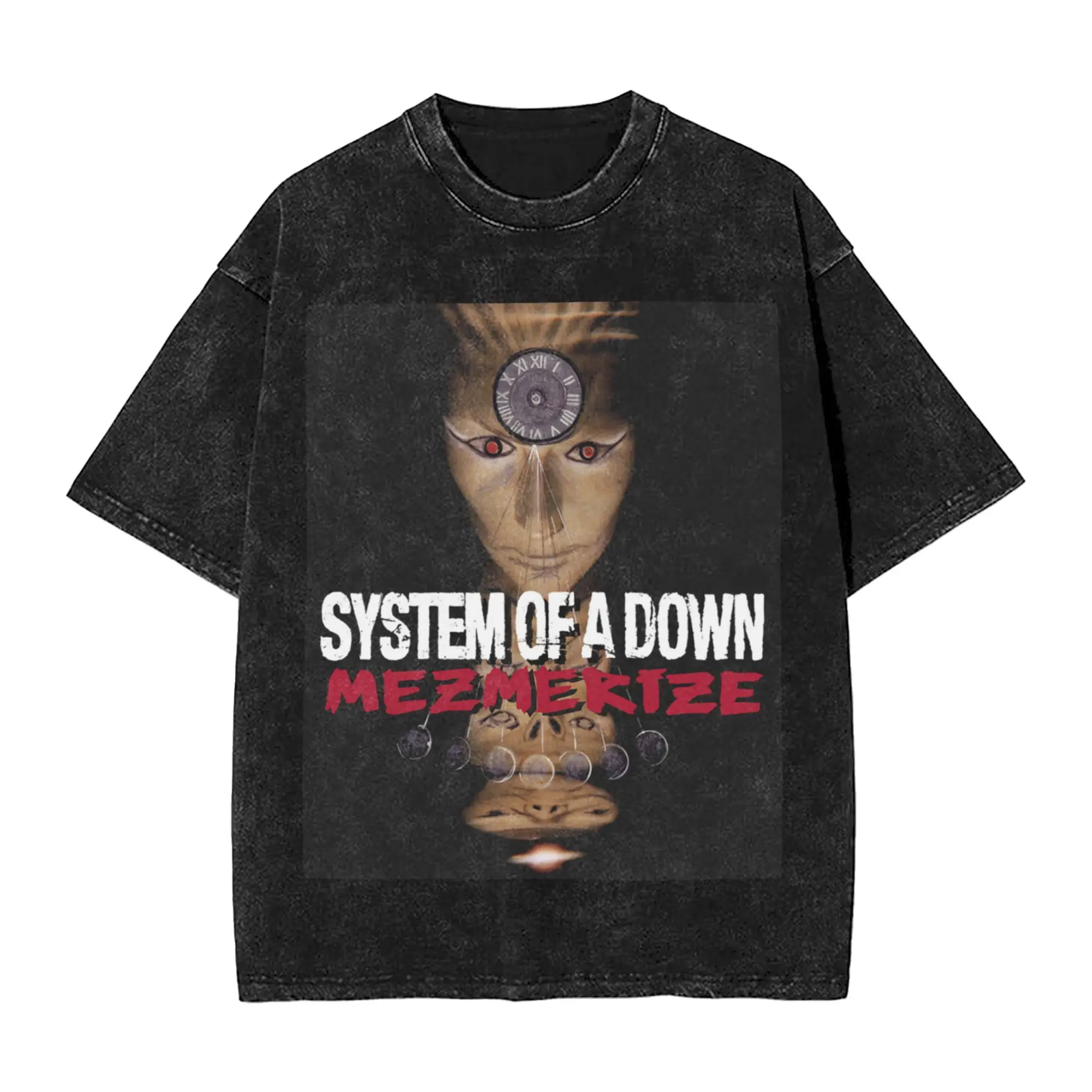

System of A Down Washed Футболки Уличная одежда Хип-хоп Винтажная футболка Hypnotize Rock Футболки Топы для мужчин и женщин с коротким рукавом Oversize