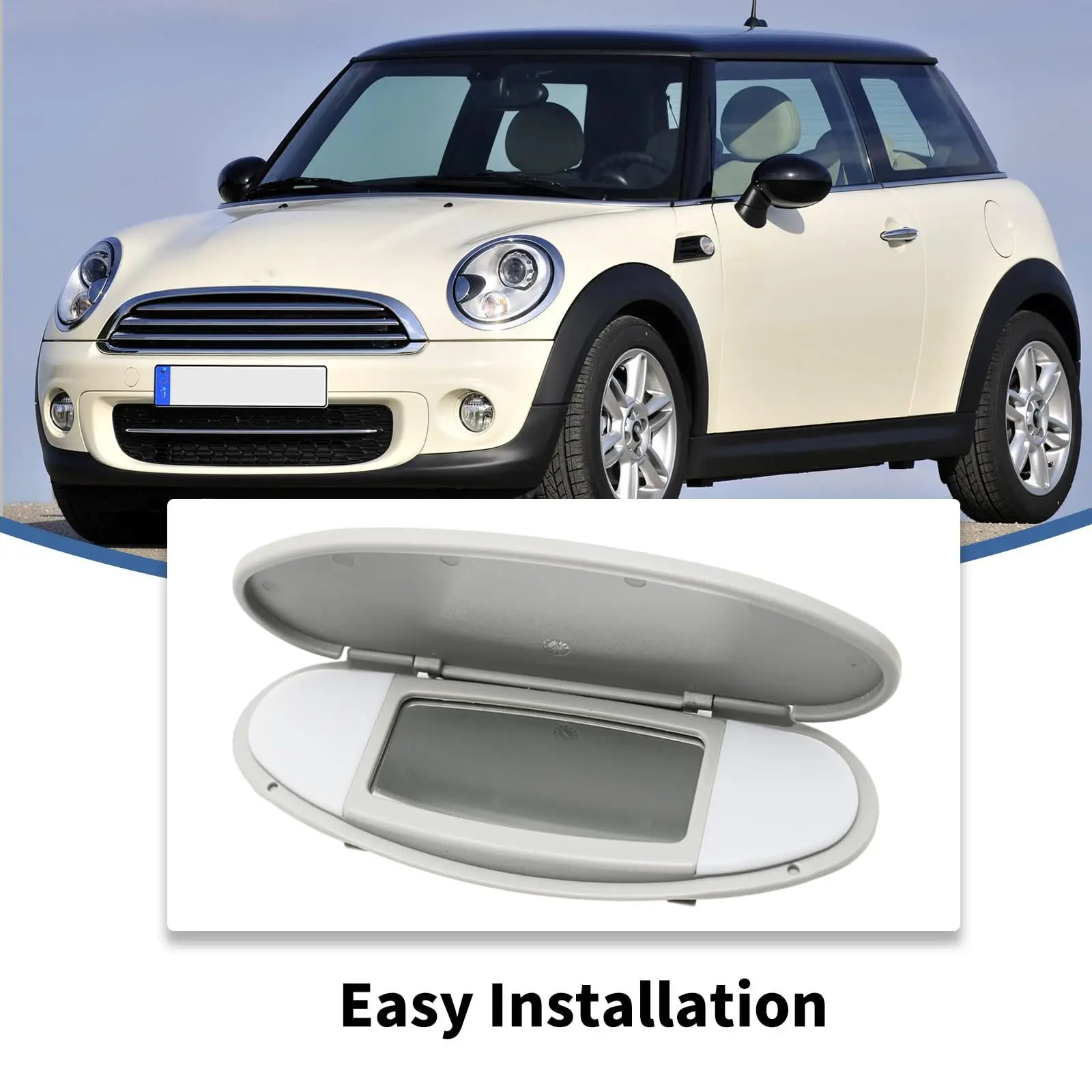 

For BMW Mini Sunshade Makeup Mirror R56R60 Sunshade Plastic Cover 51167361833