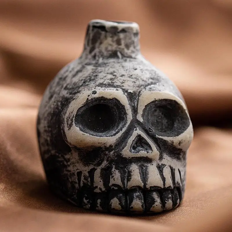 

Loud Spooky Human-like Screams Battle Whistle outdoor Camping Emergency Aztec Death Whistle Skull Thunder Echoes